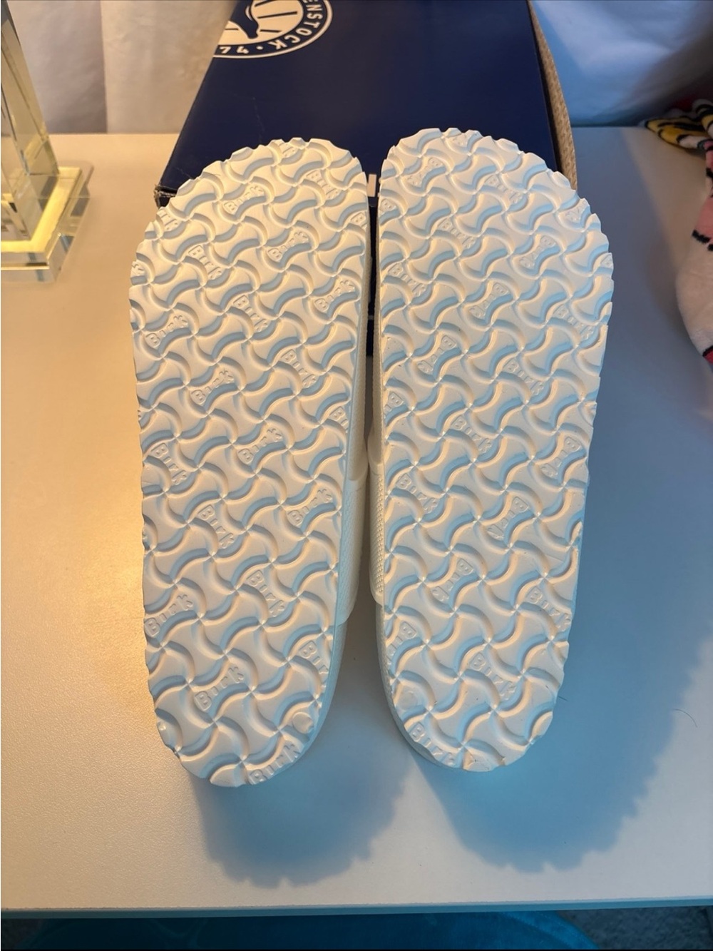 Birkenstock White EVA Arizona Flip Sandals - Men - Picture 2 of 3